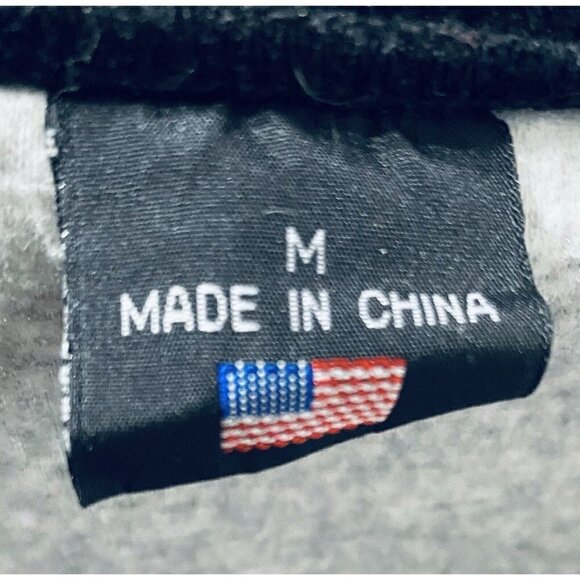 USA Beijing 2008 Olympics Embroidered Fleece Zip Up Jacket Gray Adult Medium - Picture 4 of 4